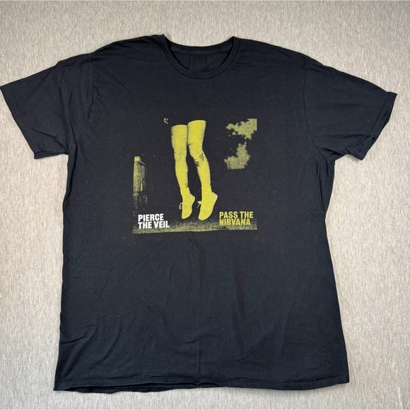 Gildan Other - Pierce The Veil Pass The Nirvana T Shirt XL Black Band Tee Emo Grunge Alt Rock